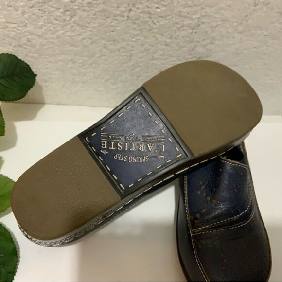 L'Artiste by Spring Step Burbank Leather Slip-On Clogs | Women's Size EU 37 - Picture 6 of 11